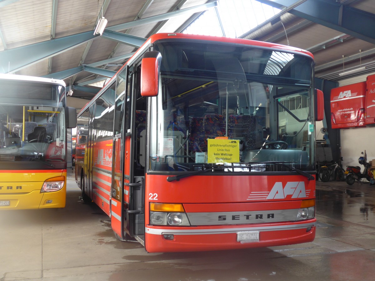 (158'322) - AFA Adelboden - Nr. 22/BE 26'708 - Setra (ex Nr. 8) am 11. Januar 2015 im Autobahnhof Adelboden