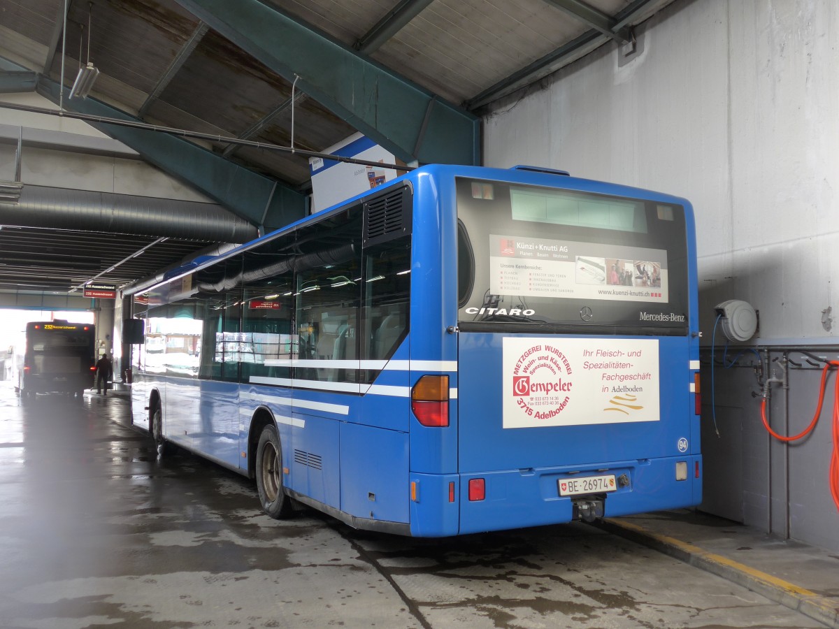 (158'325) - AFA Adelboden - Nr. 94/BE 26'974 - Mercedes am 11. Januar 2015 im Autobahnhof Adelboden