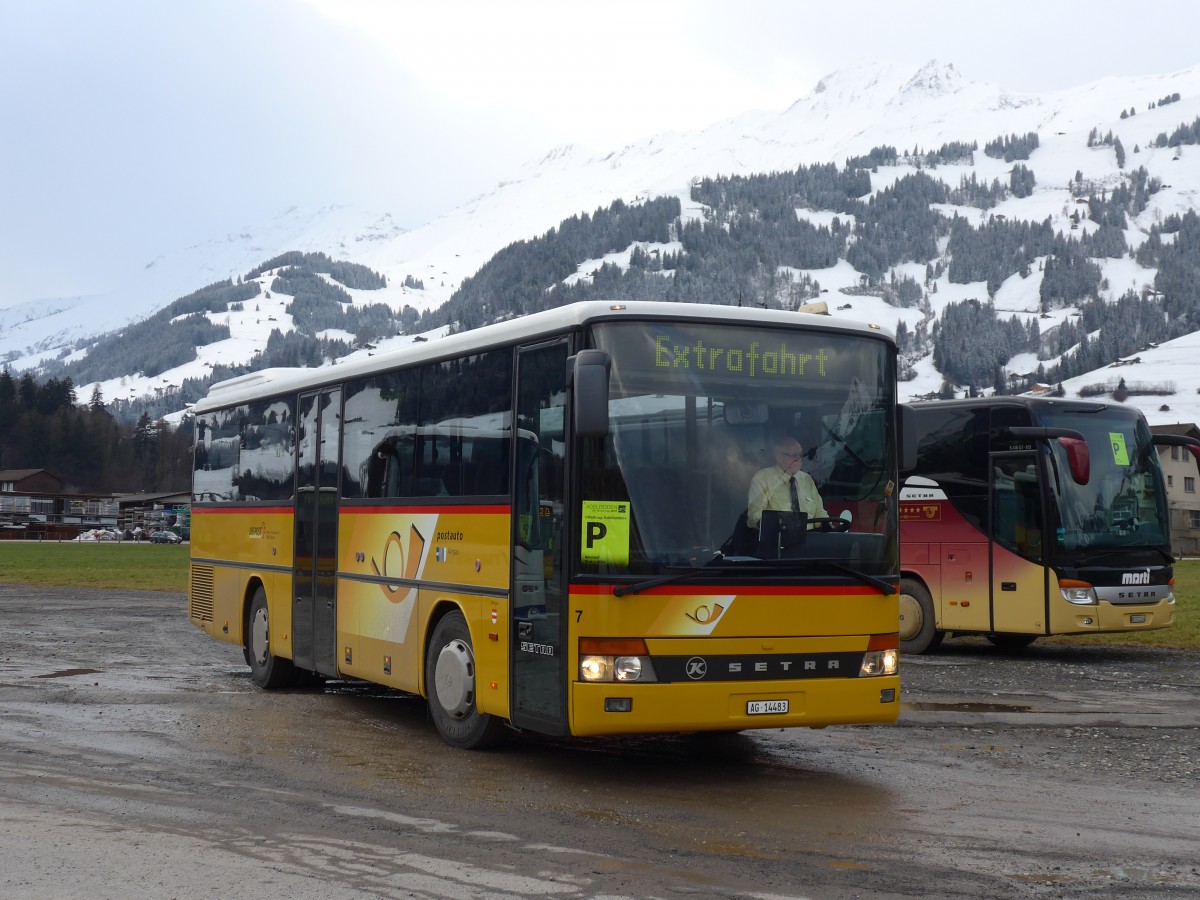 (158'367) - Tschannen, Zofingen - Nr. 7/AG 14'483 - Setra am 11. Januar 2015 in Frutigen, Flugplatz