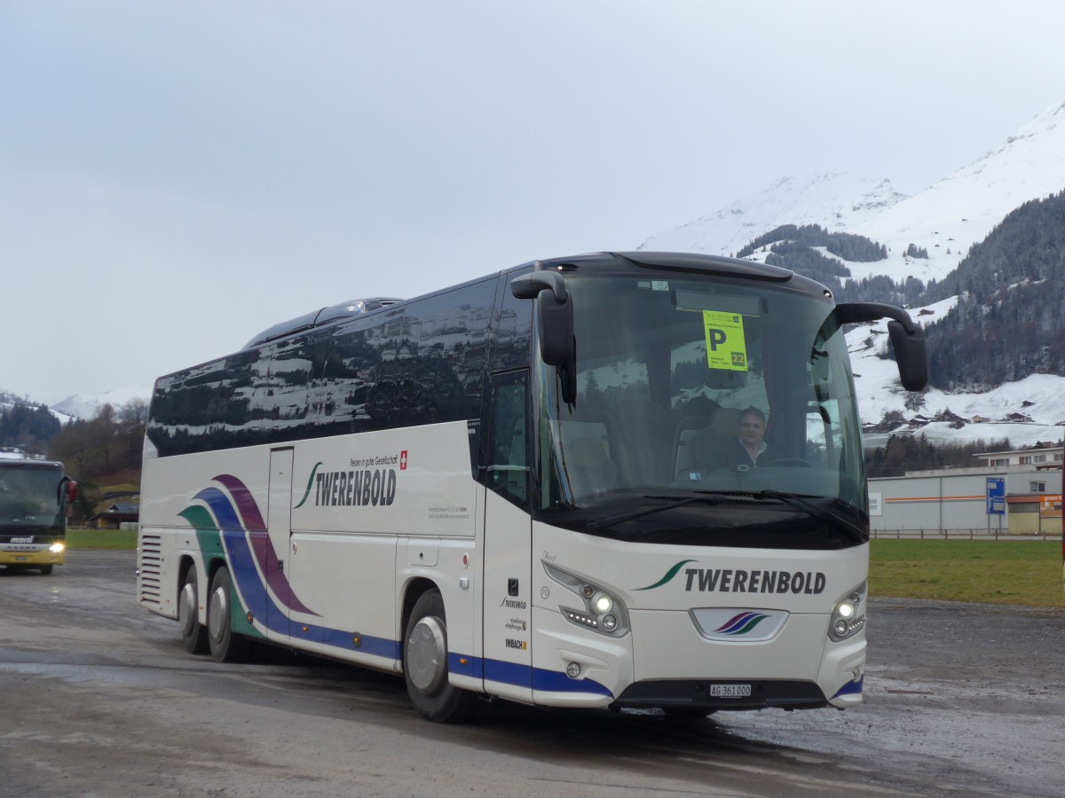 (158'372) - Twerenbold, Baden - Nr. 70/AG 361'000 - VDL am 11. Januar 2015 in Frutigen, Flugplatz