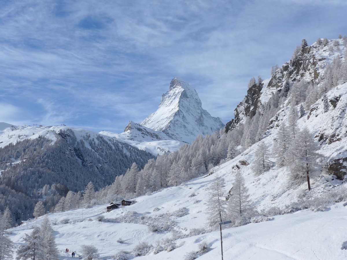 (158'412) - Das Matterhorn am 18. Januar 2015 von Zermatt aus