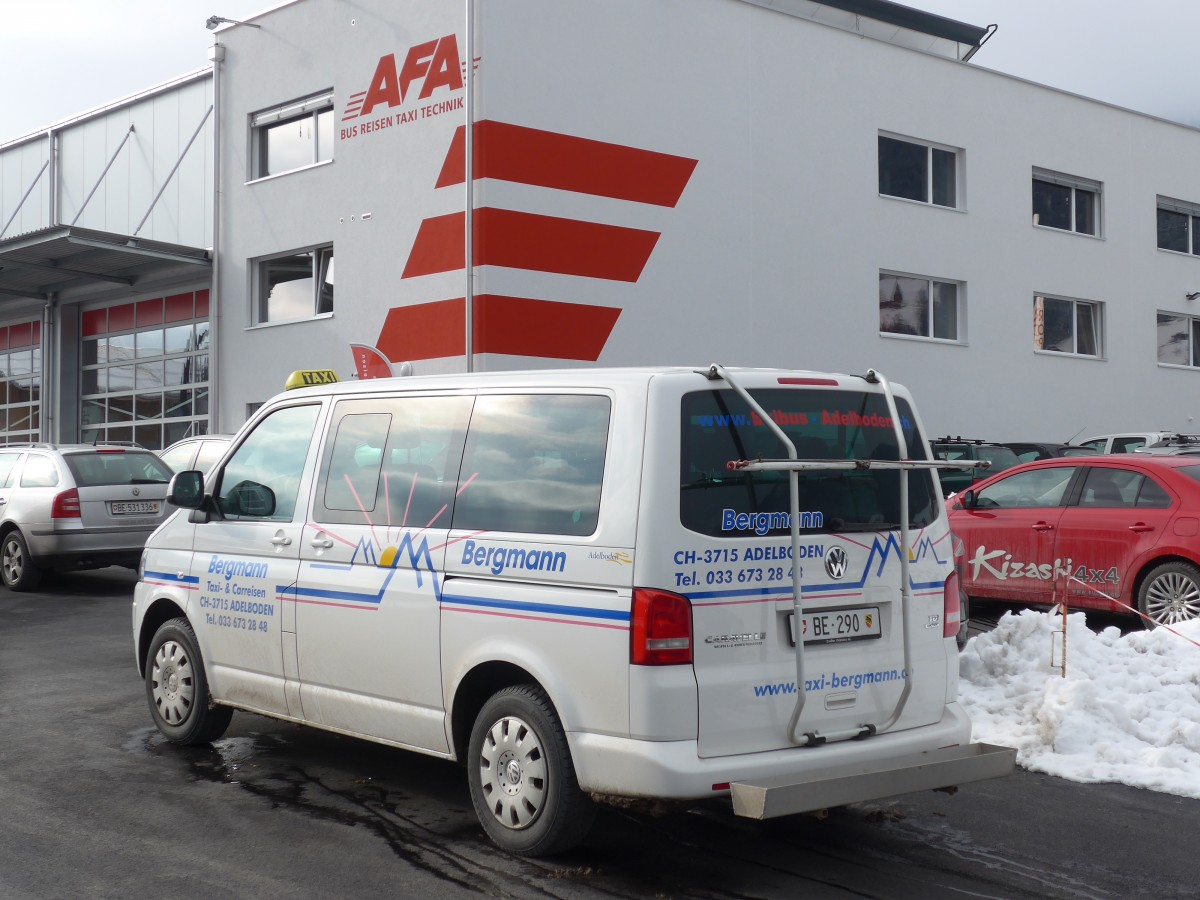 (158'488) - Bergmann, Adelboden - BE 290 - VW am 24. Januar 2015 in Frutigen, Garage AFA