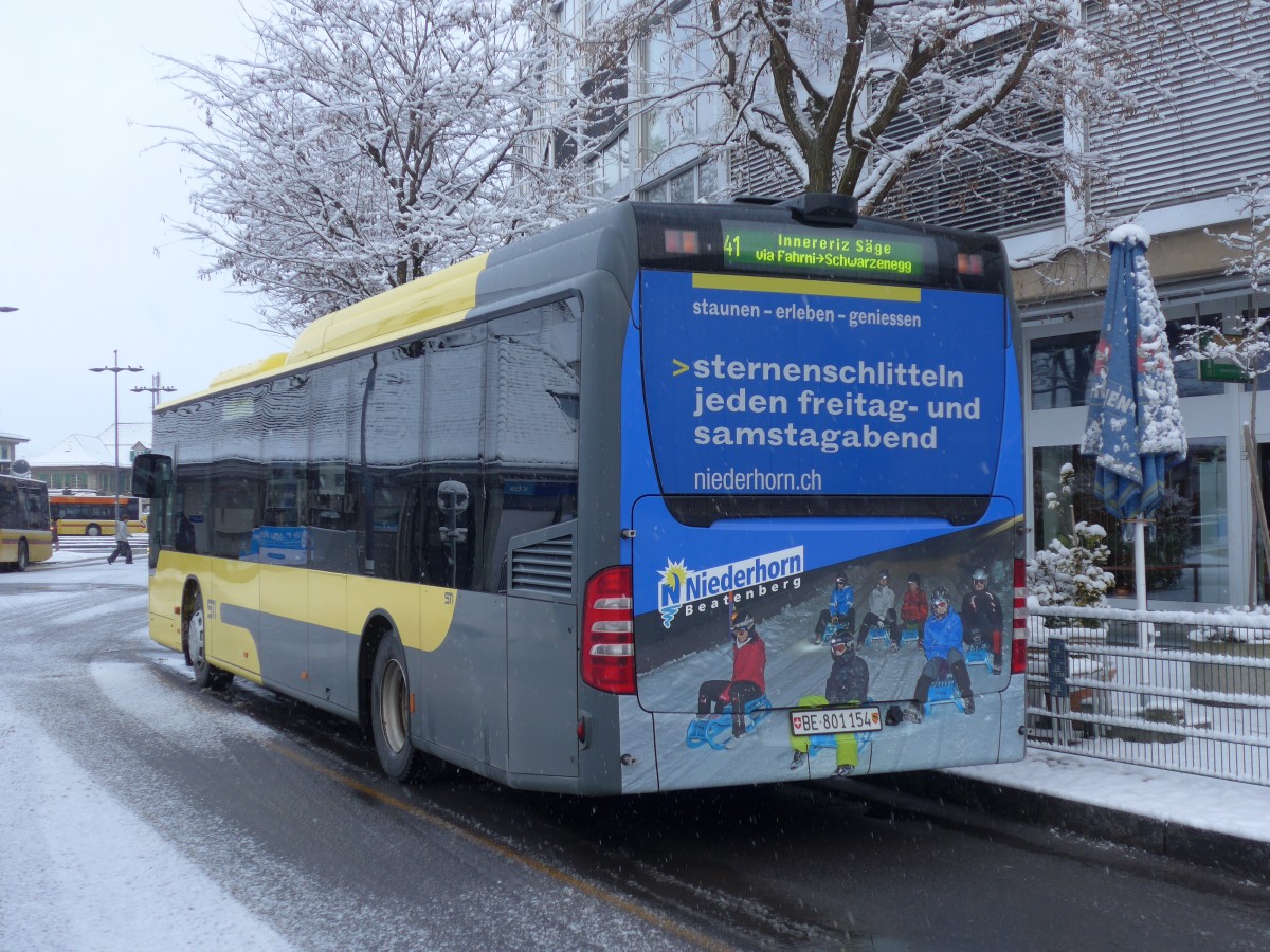 (158'513) - STI Thun - Nr. 154/BE 801'154 - Mercedes am 1. Februar 2015 bei der Schifflndte Thun