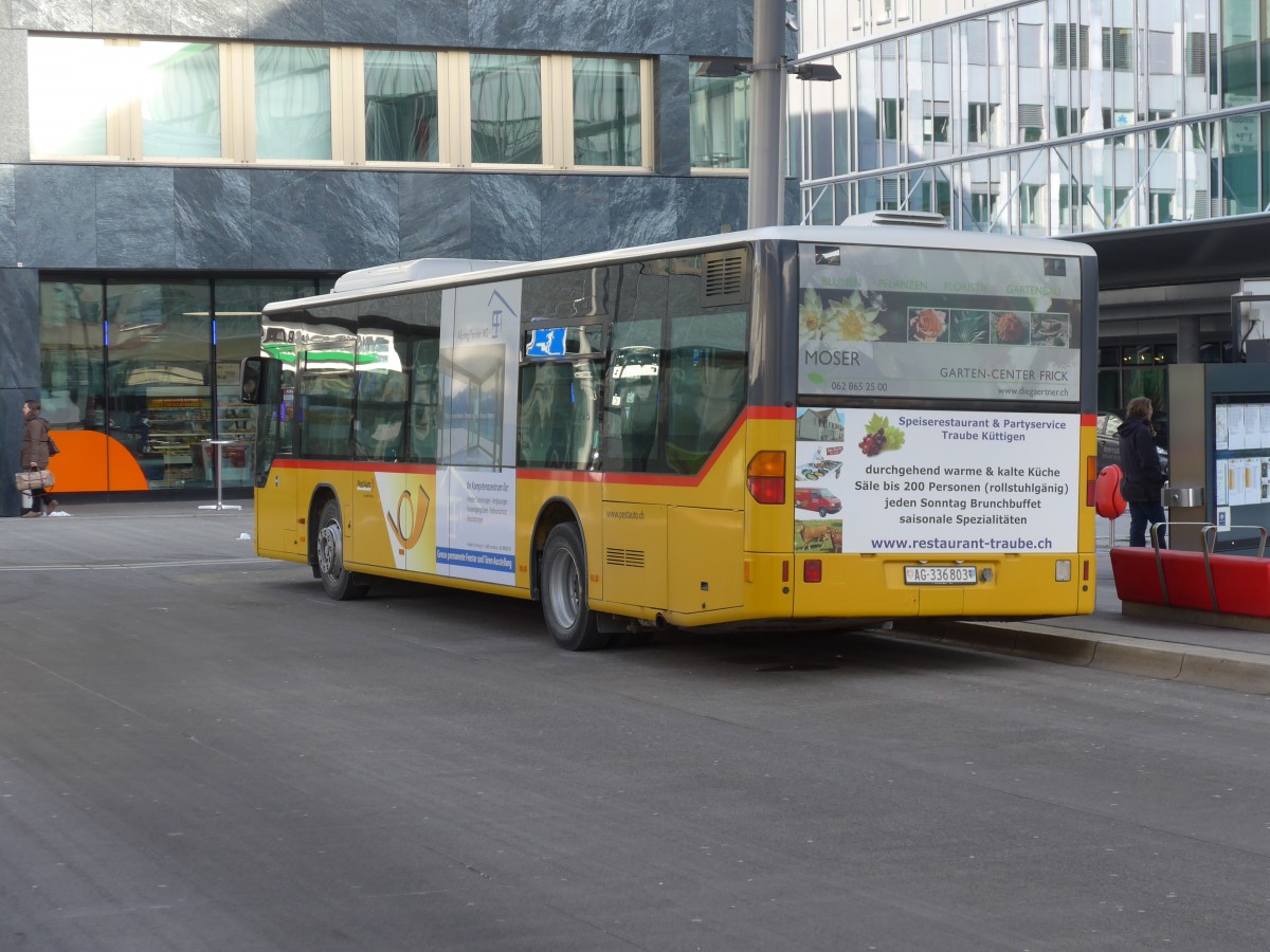 (158'607) - PostAuto Nordschweiz - AG 336'803 - Mercedes am 4. Februar 2015 beim Bahnhof Aarau