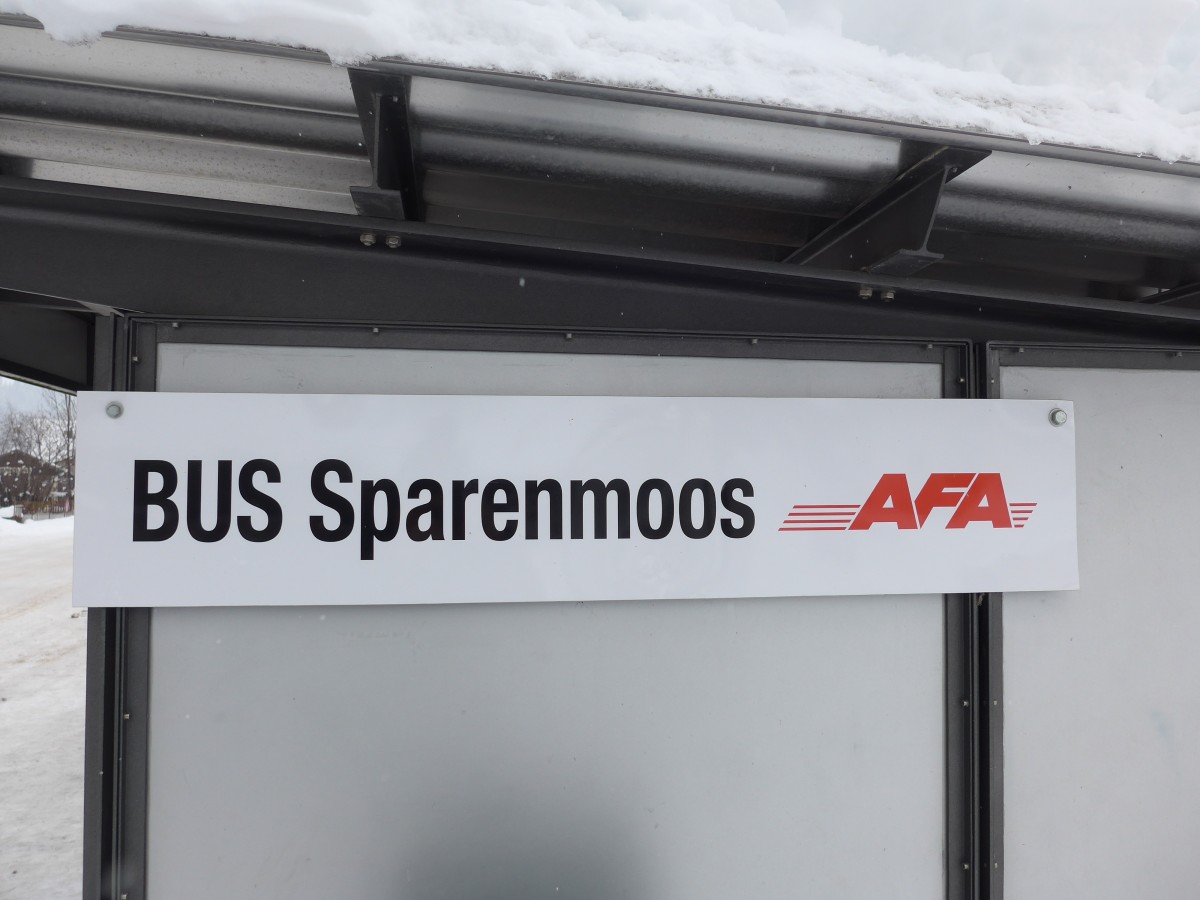 (158'667) - AFA-Haltestelle - Zweisimmen, Bahnhof - am 8. Februar 2015