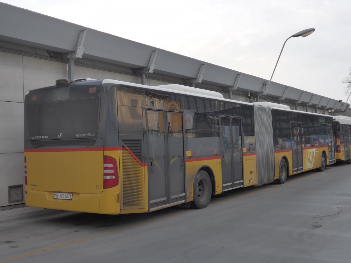 (158'696) - PostAuto Bern - Nr. 637/BE 560'407 - Mercedes am 14. Februar 2015 in Bern, Postautostation