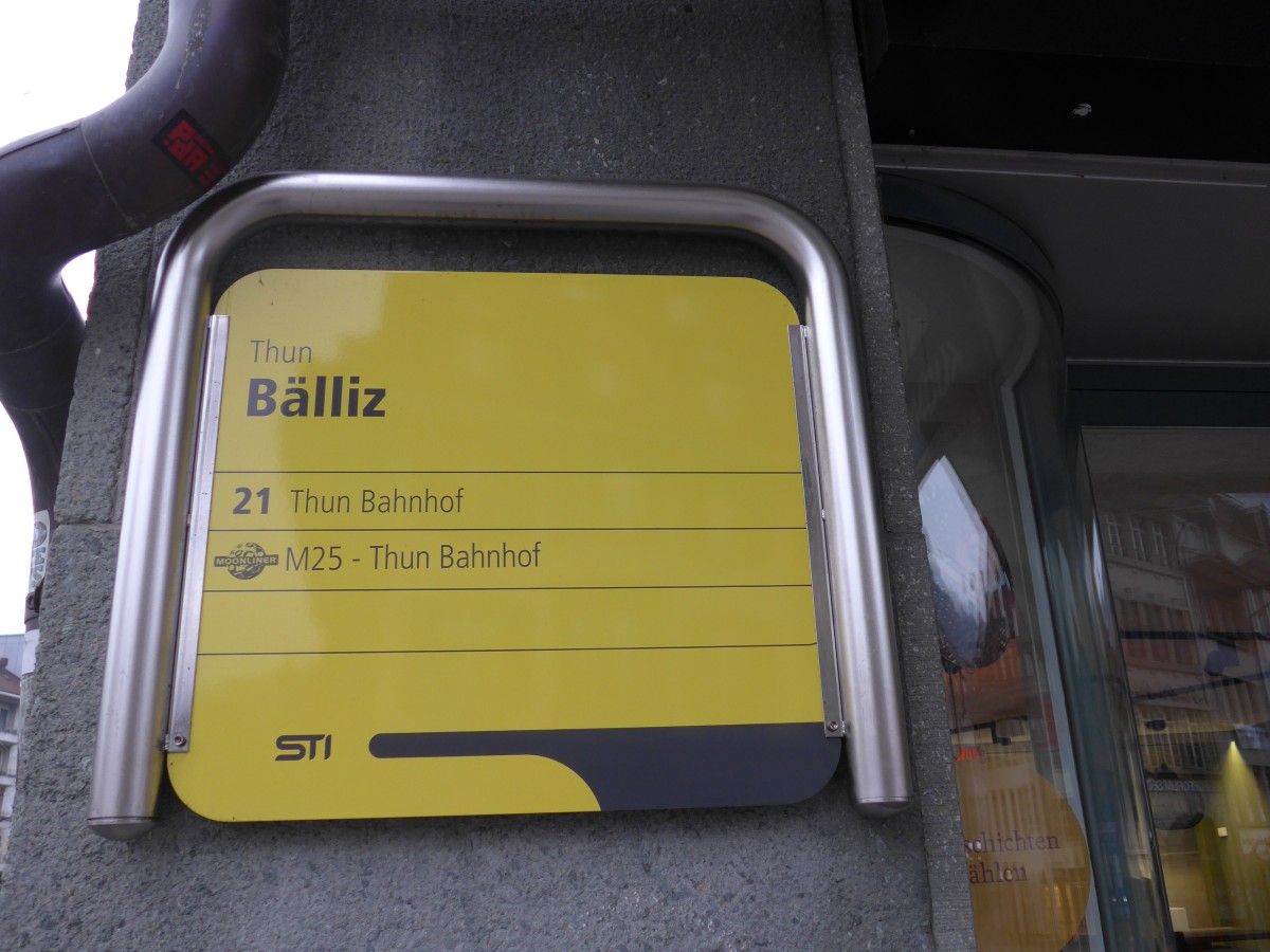 (158'794) - STI-Haltestelle - Thun, B�lliz - am 18. Februar 2015
