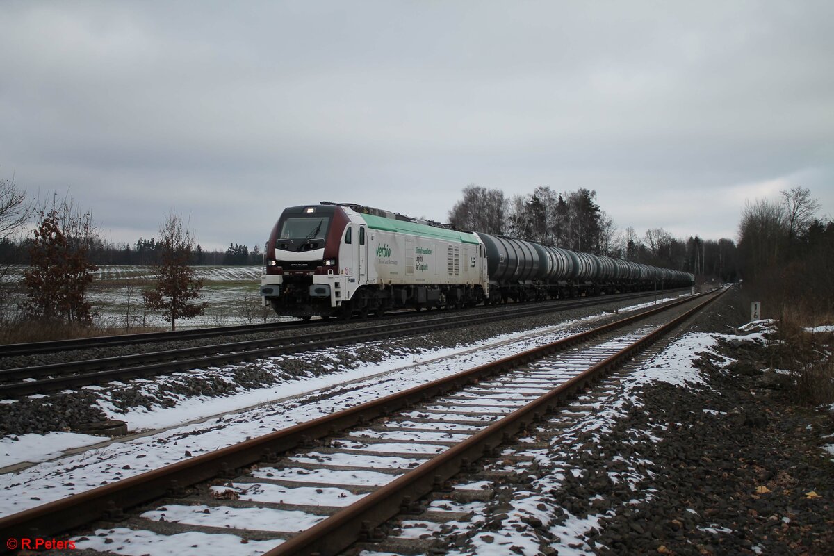 159 228 mit dem Kesselzug Bitterfeld - Neustadt/Donau bei Wiesau/Oberpfalz. 19.01.21