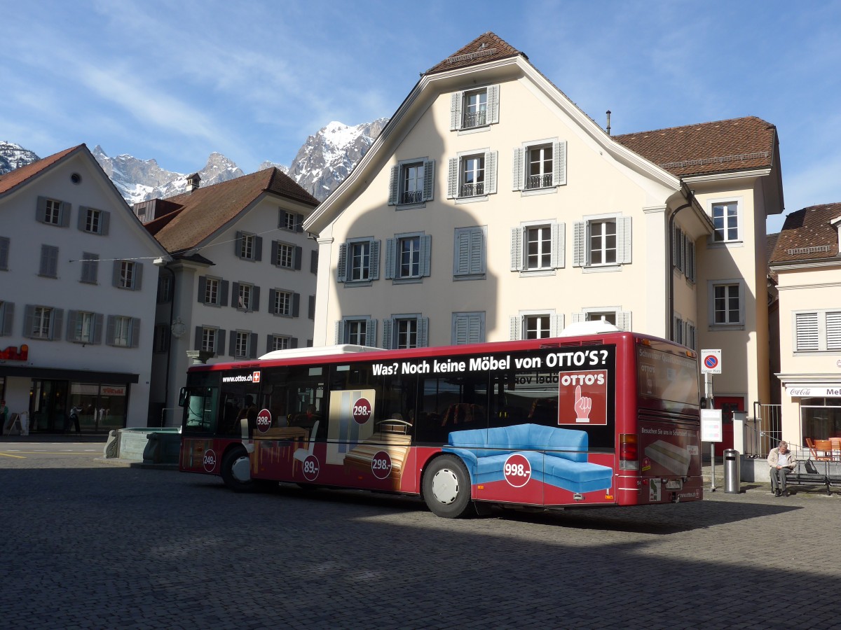 (159'279) - AAGU Altdorf - Nr. 54/UR 9298 - Setra (ex Vorfhrfahrzeug EvoBus) am 18. Mrz 2015 in Altdorf, Telldenkmal