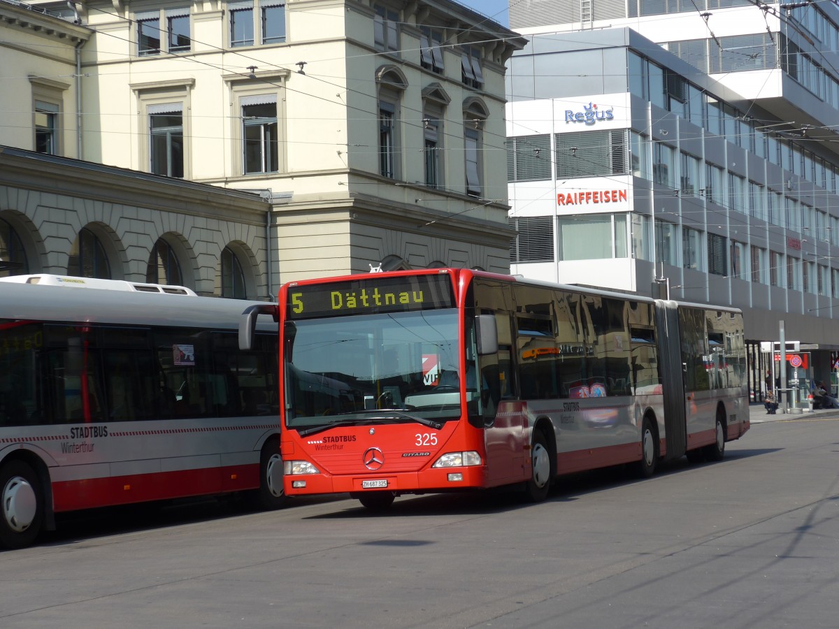 (159'425) - SW Winterthur - Nr. 325/ZH 687'325 - Mercedes am 19. Mrz 2015 beim Hauptbahnhof Winterthur