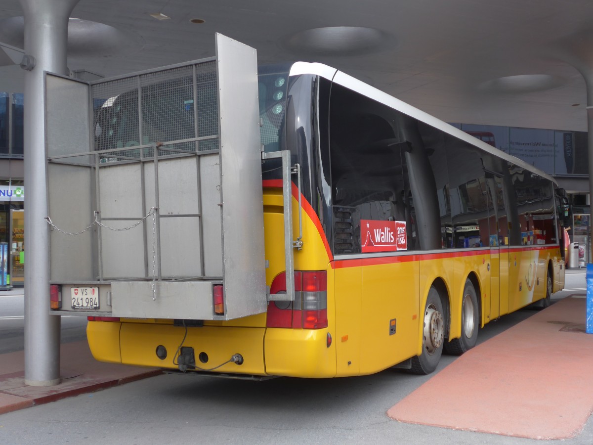 (159'621) - PostAuto Wallis - VS 241'984 - MAN am 2. April 2015 beim Bahnhof Visp