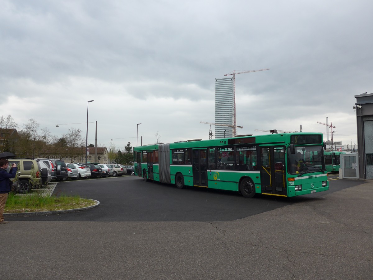 (159'749) - BVB Basel - Nr. 731/BS 3231 - Mercedes (ex VAG Freiburg/D Nr. 927) am 11. April 2015 in Basel, Garage Rankstrasse