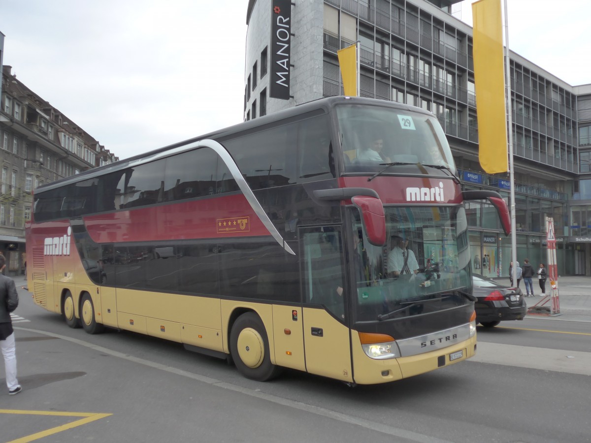 (159'942) - Marti, Kallnach - Nr. 29/BE 572'229 - Setra am 18. Mrz 2015 beim Bahnhof Thun