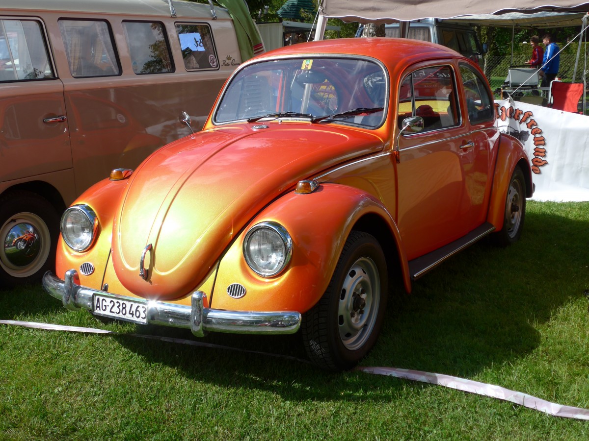 (160'327) - VW-K�fer - AG 238'463 - am 9. Mai 2014 in Brienz, Camping Aaregg