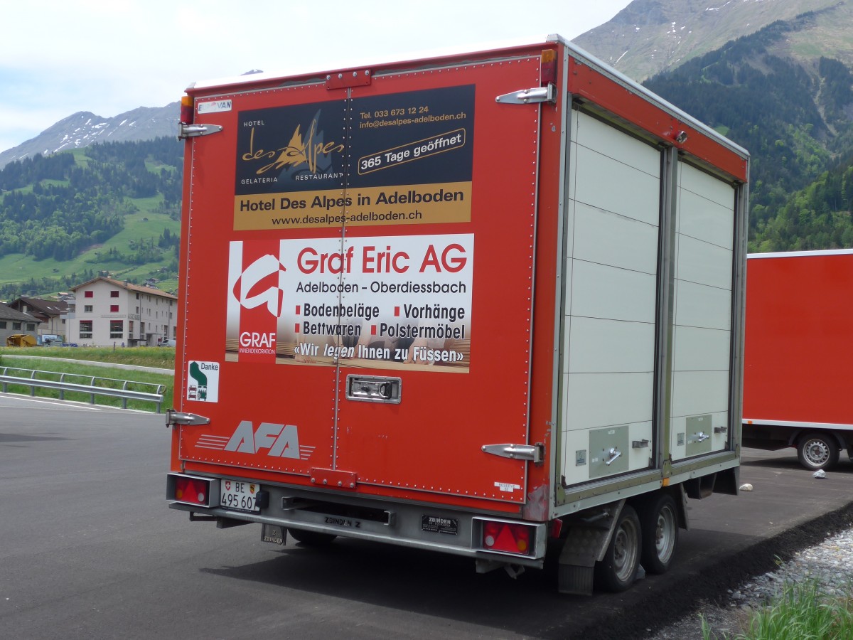 (160'492) - AFA Adelboden - Nr. 62/BE 495'607 - Zbinden Gepckanhnger am 14. Mai 2015 in Frutigen, Garage