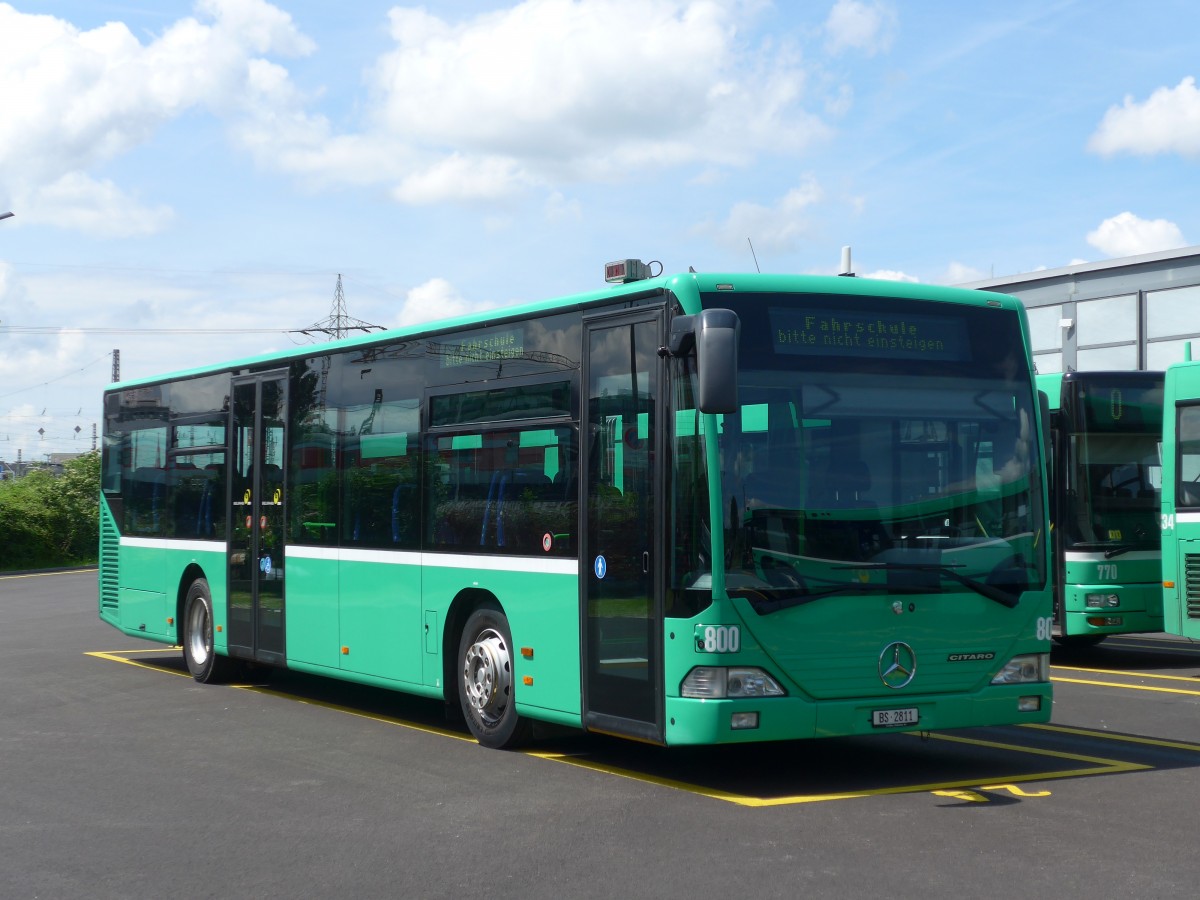 (160'555) - BVB Basel - Nr. 800/BS 2811 - Mercedes (ex VR La Chaux-de-Fonds Nr. 232) am 17. Mai 2015 in Basel, Garage Rankstrasse