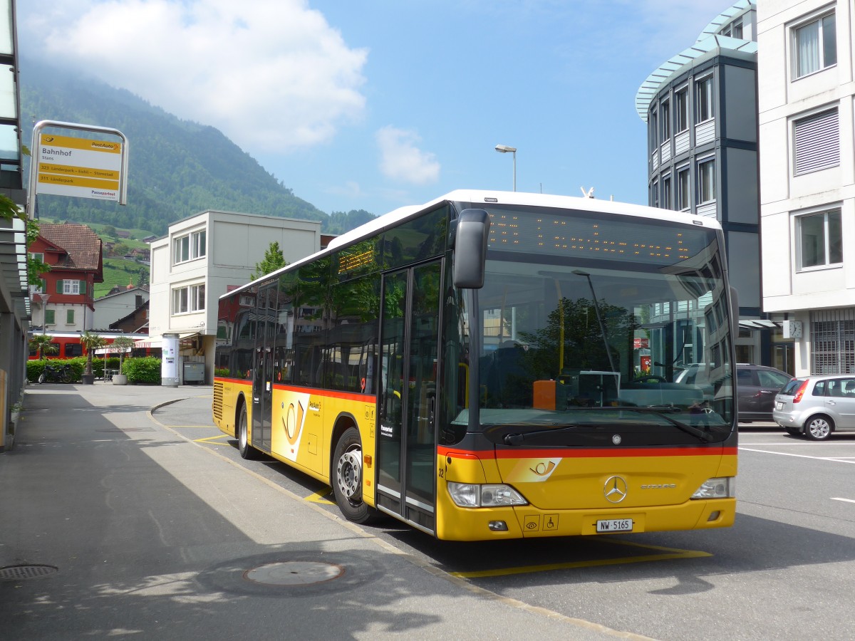 (160'927) - Thepra, Stans - Nr. 32/NW 5165 - Mercedes am 24. Mai 2015 beim Bahnhof Stans