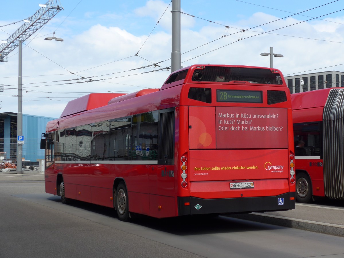 (161'450) - Bernmobil, Bern - Nr. 132/BE 624'132 - Volvo am 30. Mai 2015 in Bern, Wankdorf