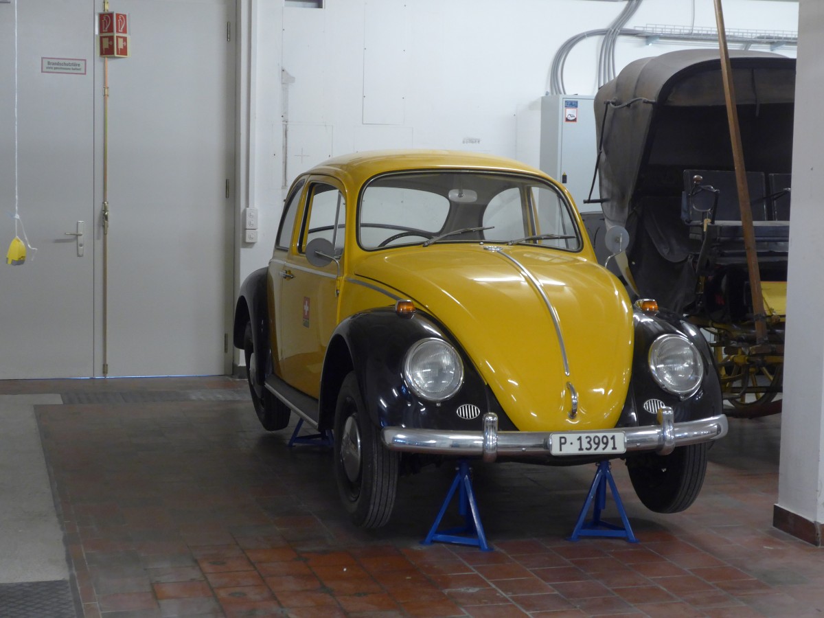 (161'559) - PTT-Regie - P 13'991 - VW-K�fer am 30. Mai 2015 in Mamishaus, Depot MfK