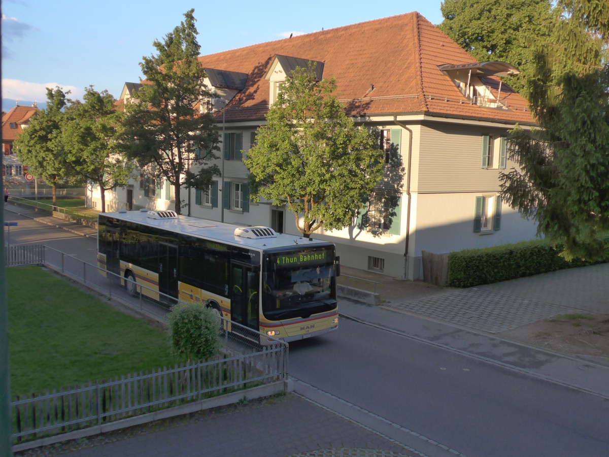 (161'703) - STI Thun - Nr. 128/BE 800'128 - MAN am 1. Juni 2015 in Thun-Lerchenfeld, Langestrasse