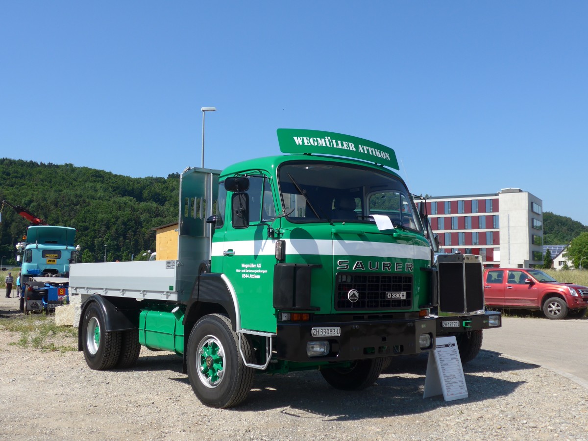 (161'765) - Wegm�ller, Attikon - ZH 33'083 U - Saurer am 6. Juni 2015 in Thayngen, Saurertreffen