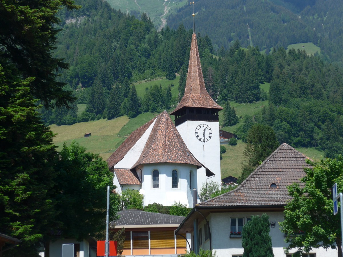 (161'976) - Die Kirche Frutigen am 7. Juni 2015 in Frutigen