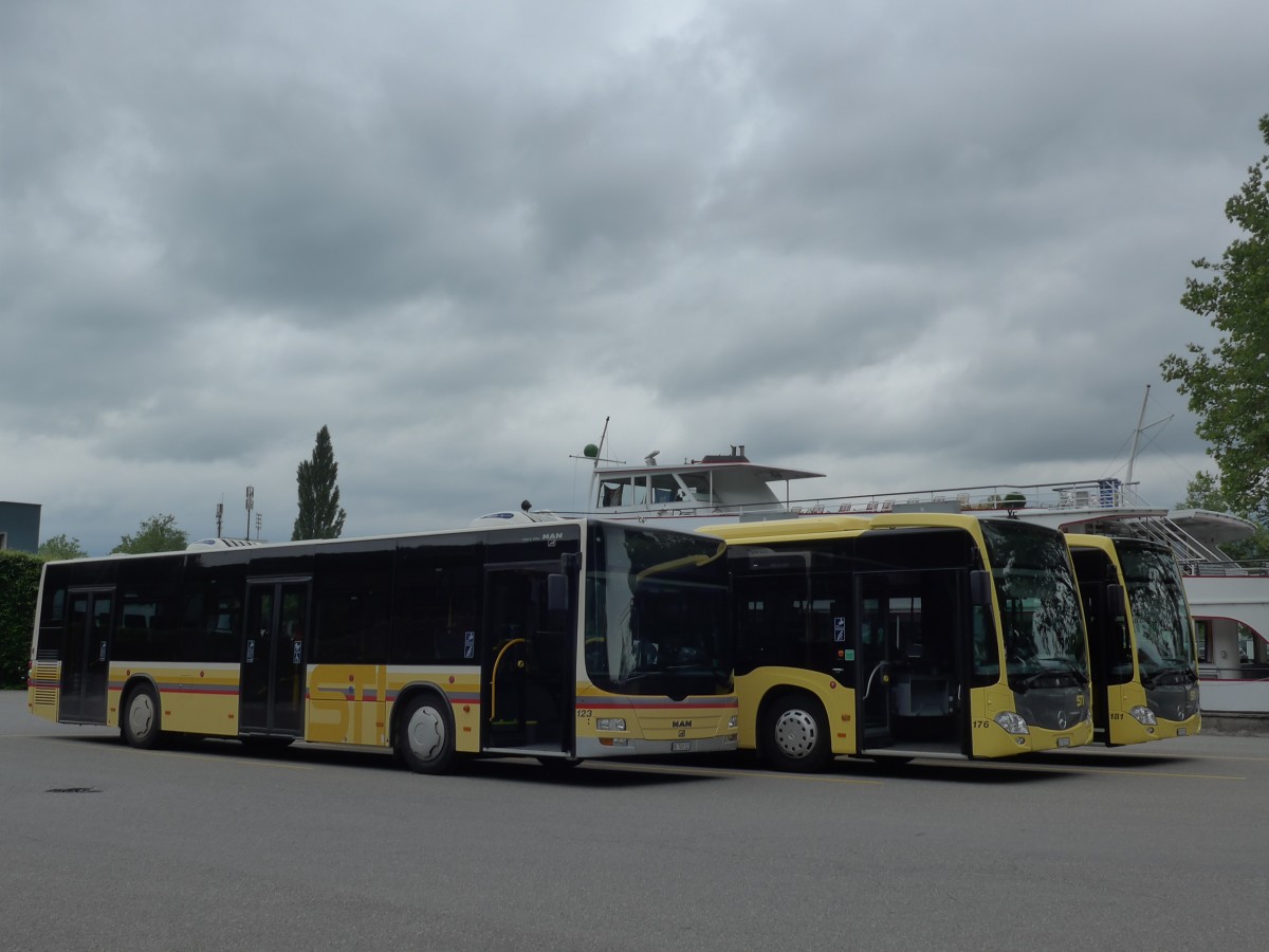 (162'019) - STI Thun - Nr. 123/BE 700'123 - MAN am 9. Juni 2015 bei der Schifflndte Thun