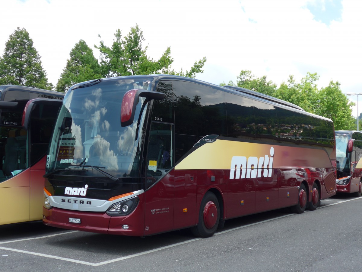 (162'174) - Marti, Kallnach - Nr. 22/BE 572'222 - Setra am 17. Juni 2015 in Thun, Seestrasse