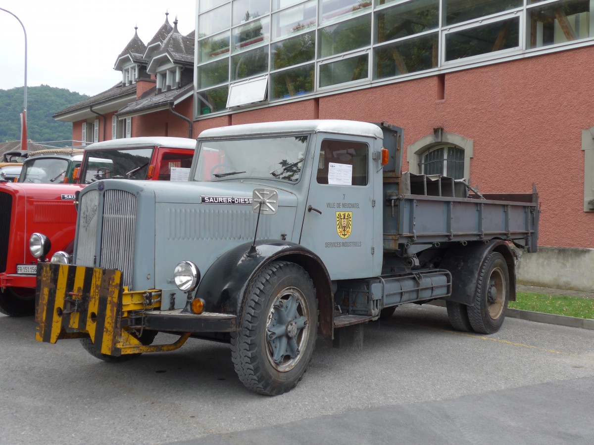 (162'226) - Ville de Neuch�tel, Neuch�tel - Nr. 7 - Saurer am 20. Juni 2015 in Aigle, Saurertreffen