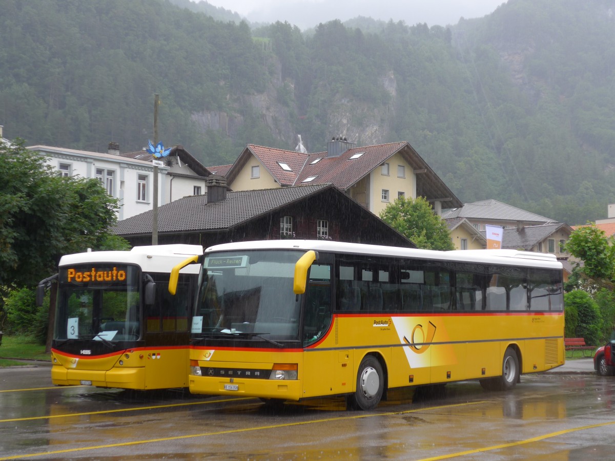 (162'427) - Flck, Brienz - Nr. 9/BE 156'358 - Setra (ex Nr. 8) am 21. Juni 2015 in Meiringen, Postautostation