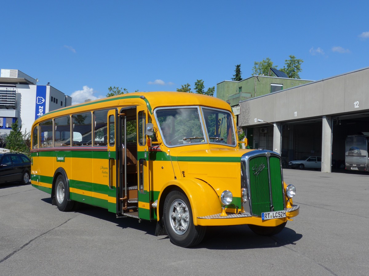 (162'553) - Hogenmller, Reutlingen - RT-LC 52H - Saurer/R&J (ex AvH Heimenschwand Nr. 1) am 24. Juni 2015 in Reutlingen, Betriebshof