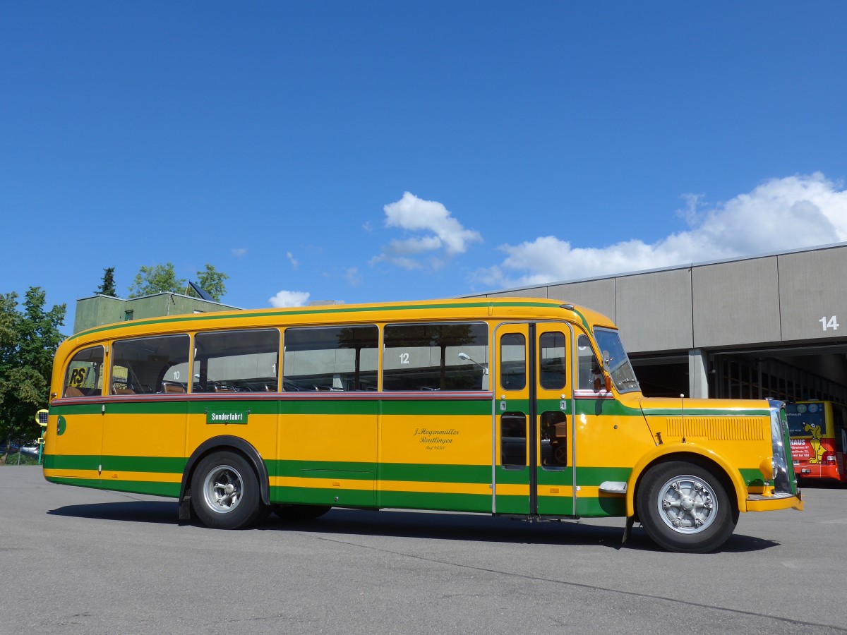 (162'554) - Hogenmller, Reutlingen - RT-LC 52H - Saurer/R&J (ex AvH Heimenschwand Nr. 1) am 24. Juni 2015 in Reutlingen, Betriebshof