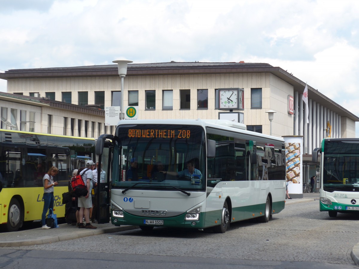 (162'730) - OVF Nrnberg - N-WA 1512 - Iveco am 27. Juni 2015 beim Bahnhof Wrzburg