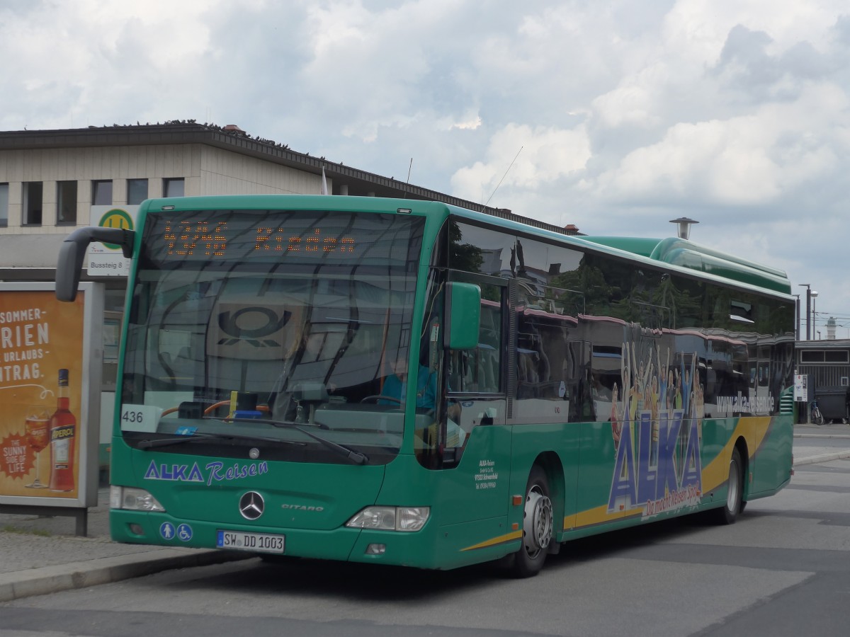 (162'745) - ALKA-Reisen, Schwanfeld - SW-DD 1003 - Mercedes am 27. Juni 2015 beim Bahnhof Wrzburg