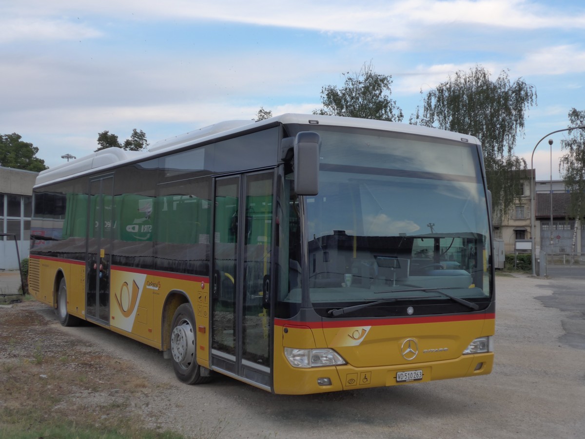 (163'048) - CarPostal Ouest - VD 510'263 - Mercedes am 12. Juni 2015 in Yverdon, Garage