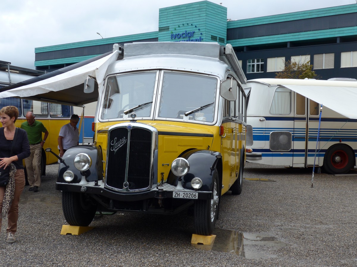 (163'519) - Aus der Schweiz: Langenegger A., Wdenswil - ZH 20'206 - Saurer/Krapf (ex Tscharner, Thusis) am 16. August 2015 in Schaan, Wohnbustreffen 