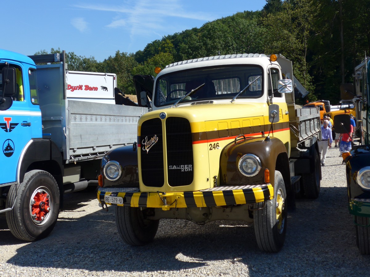 (164'044) - Ammeter, Emdtal - Nr. 246/BE 579 U - Saurer (ex STI Thun Nr. 246) am 29. August 2015 in Oberkirch, CAMPUS Sursee