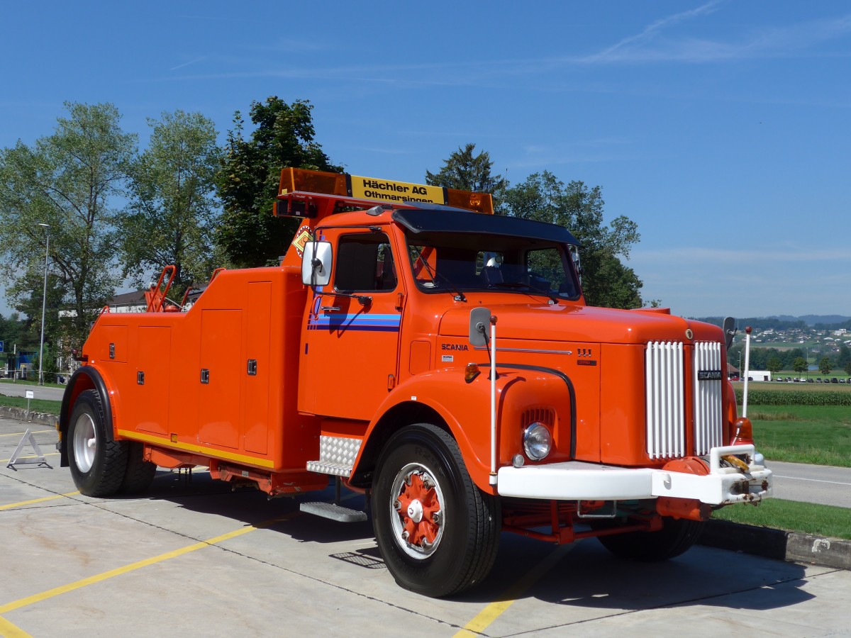 (164'130) - H�chler, Othmarsingen - Scania am 29. August 2015 in Oberkirch, CAMPUS Sursee