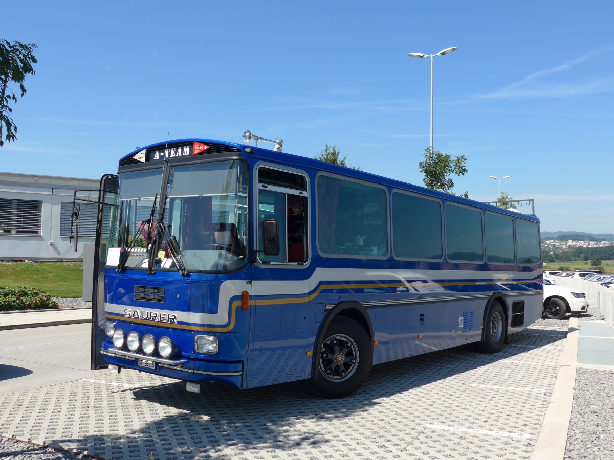 (164'132) - Steinauer, Einsiedeln - SZ 25'115 - Saurer/R&J (ex Albin, Fllanden; ex SBB Bern; ex Solr&Fontana, Ilanz; ex P 24'359) am 29. August 2015 in Oberkirch, CAMPUS Sursee