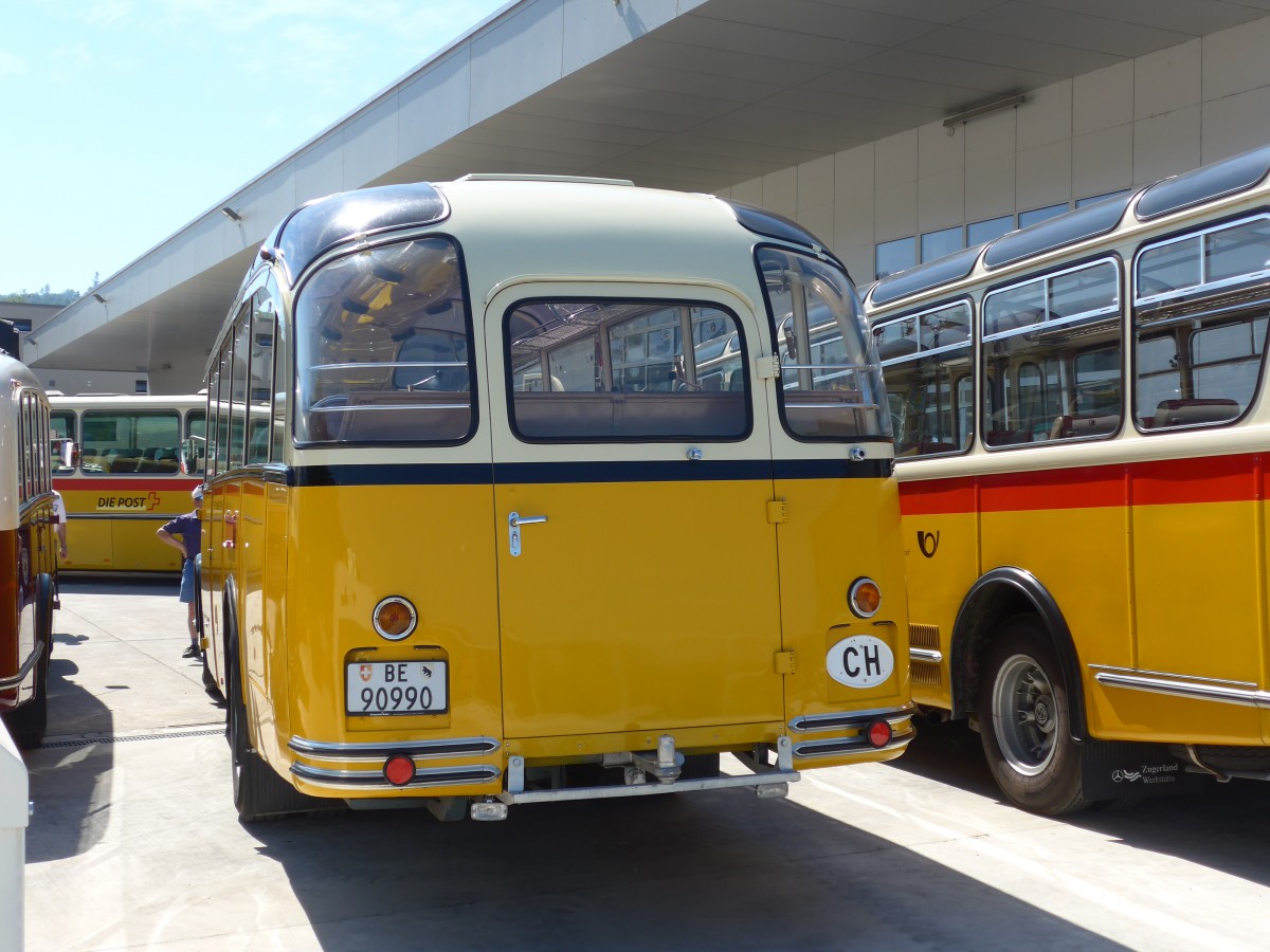 (164'136) - Ritter, Schpbach - BE 90'990 - Saurer/Gangloff (ex Linder, Einigen; ex P 23'146; ex P 2215) am 29. August 2015 in Oberkirch, CAMPUS Sursee