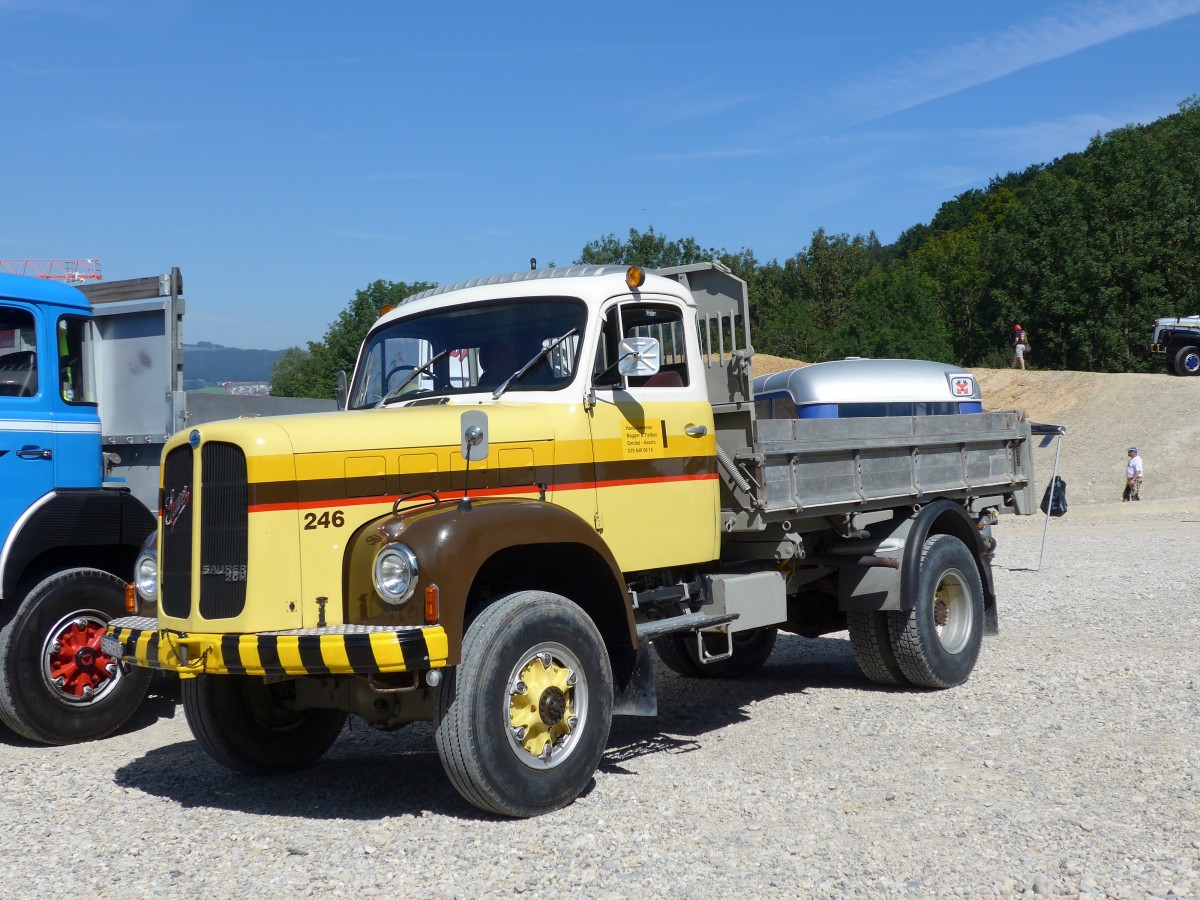 (164'185) - Ammeter, Emdtal - Nr. 246/BE 579 U - Saurer (ex STI Thun Nr. 246) am 29. August 2015 in Oberkirch, CAMPUS Sursee
