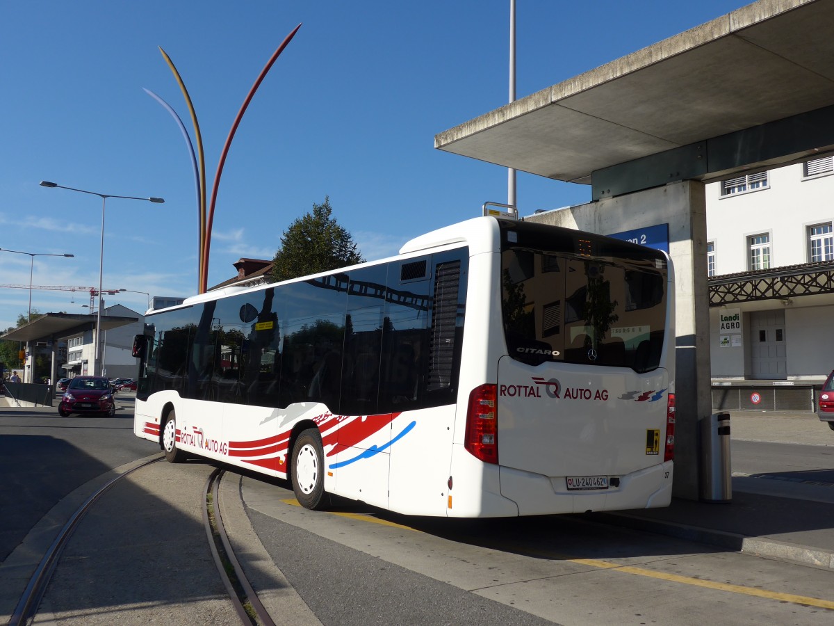 (164'255) - ARAG Ruswil - Nr. 37/LU 240'462 - Mercedes am 29. August 2015 beim Bahnhof Sursee