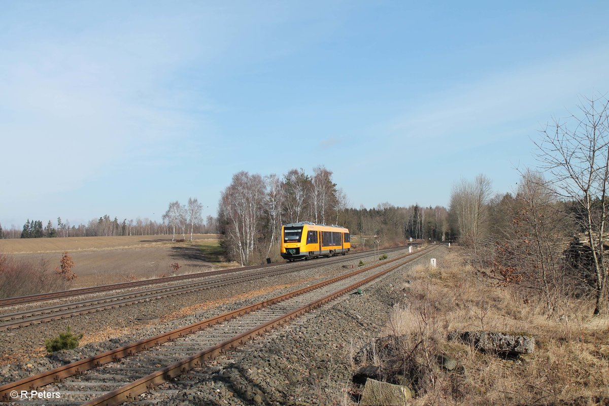 1648 209 als OPB 797 Marktredwitz - Regensburg bei Schönfeld. 25.02.17