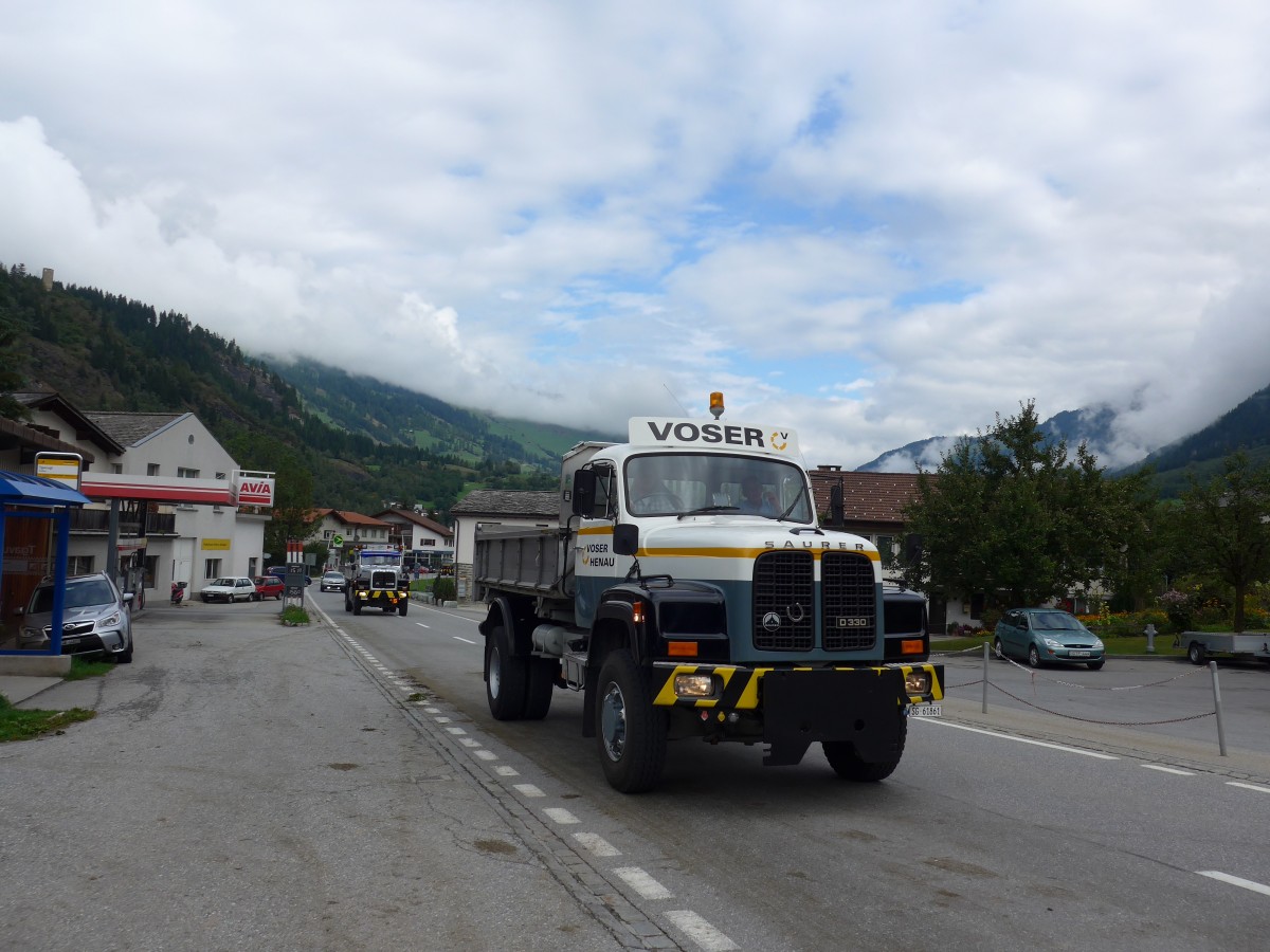 (165'297) - Voser, Henau - SG 61'861 - Saurer am 19. September 2015 in Andeer, Tgavugl
