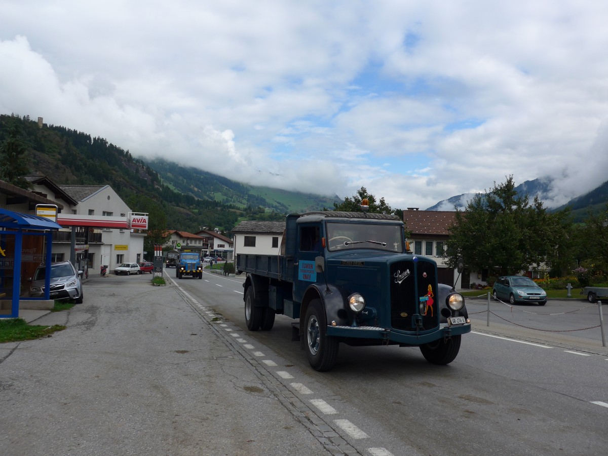 (165'301) - Cantieni, Donath - GR 276 U - Saurer am 19. September 2015 in Andeer, Tgavugl
