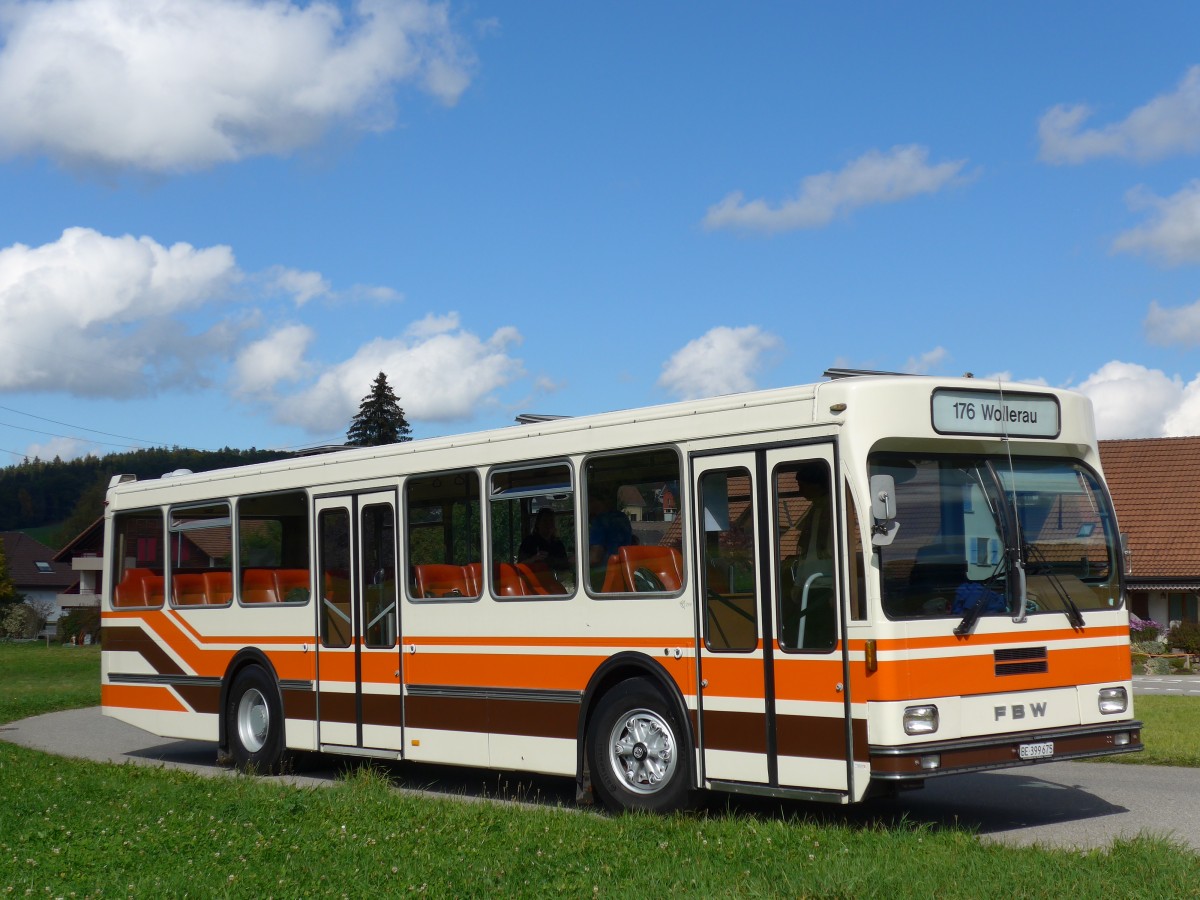 (165'983) - Wegmller, Mnsingen - BE 399'675 - FBW/R&J (ex Bamert, Wollerau) am 4. Oktober 2015 in Wynigen, Landi