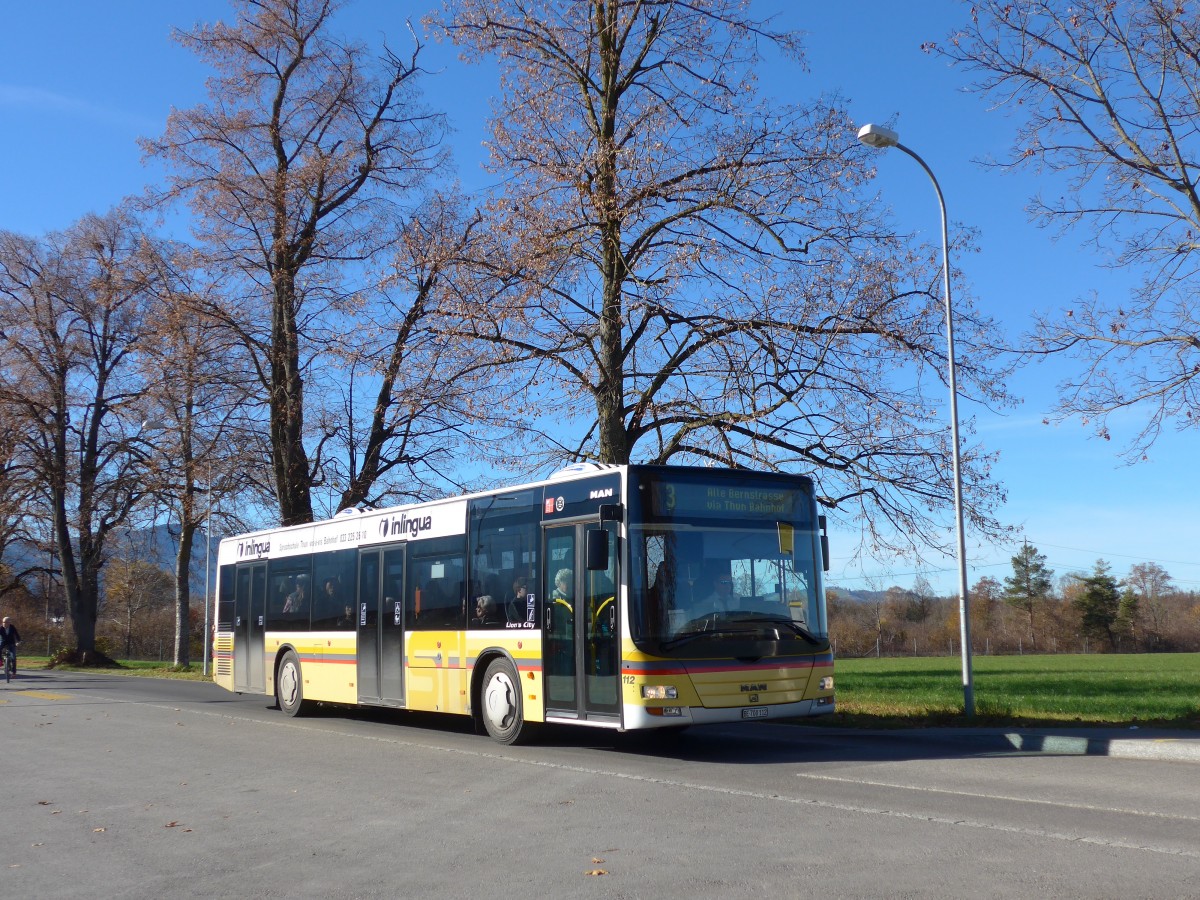 (166'585) - STI Thun - Nr. 112/BE 700'112 - MAN am 8. November 2015 in Thun, Arena Thun