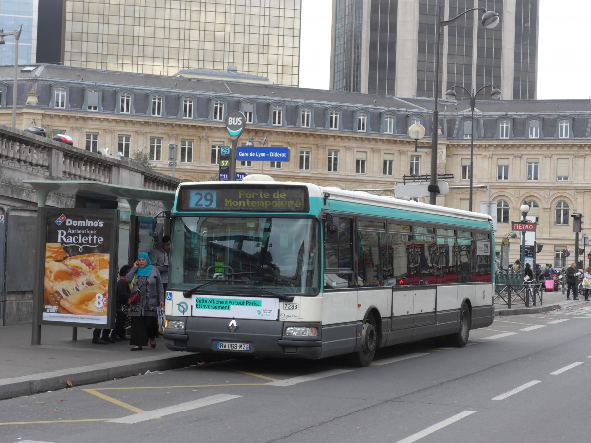 (167'380) - RATP Paris - Nr. 7283/BW 068 MZ - Renault am 18. November 2015 in Paris, Gare de Lyon