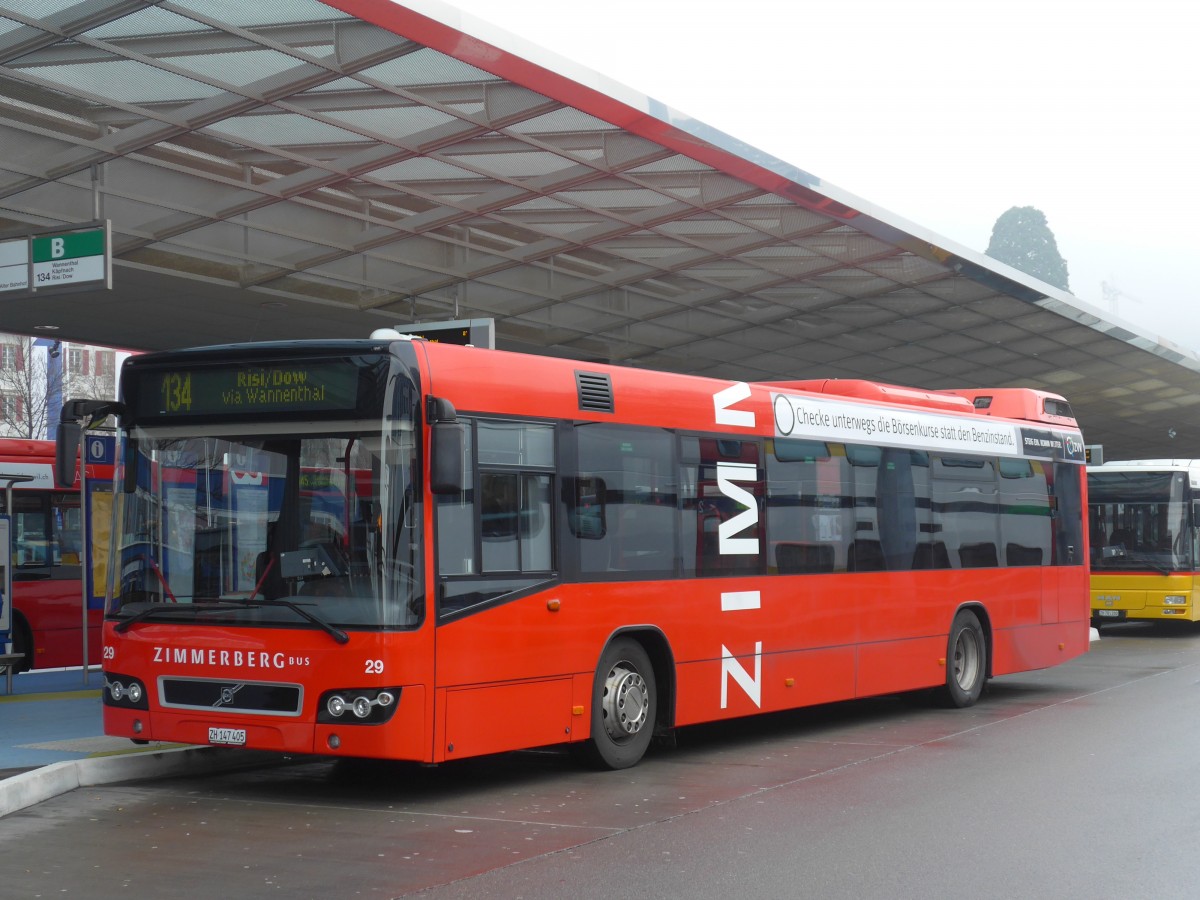 (168'183) - AHW Horgen - Nr. 29/ZH 147'405 - Volvo am 1. Januar 2016 beim Bahnhof Horgen