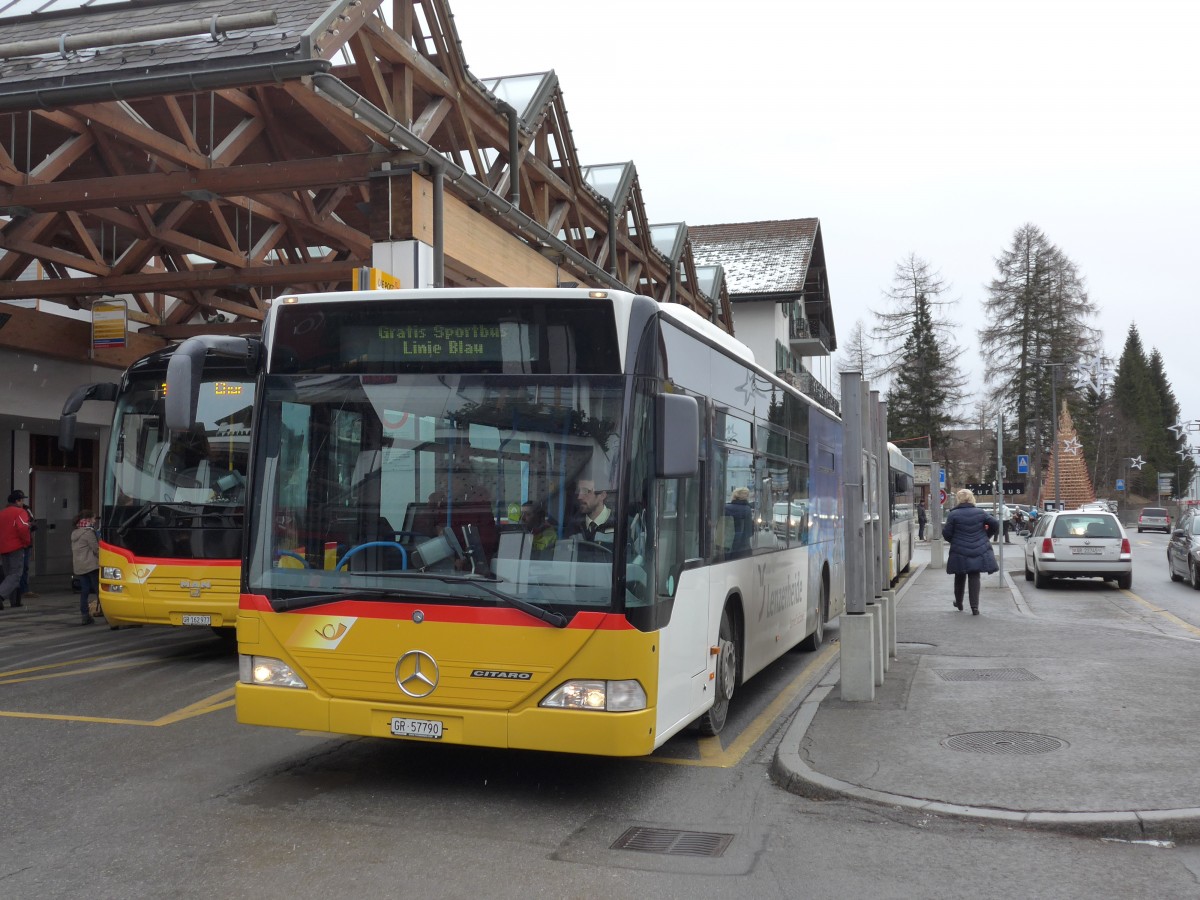 (168'251) - Bossi&Hemmi, Tiefencastel - GR 57'790 - Mercedes (ex Ming, Sils-Maria; ex V-Bus, PL-Zory Nr. 3; ex ???) am 2. Januar 2016 in Lenzerheide, Post